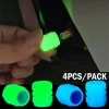 Noite fluorescente incandescente bicicleta roda válvula tampas, acessórios para estaminais luminosos, 1 pc, 4pcs