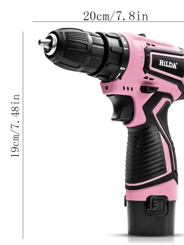 HILDA Electric Drill 12V Cordless Drill Electric Screwdriver Mini Wireless Power Driver DC Lithium-Ion Battery - Image 3