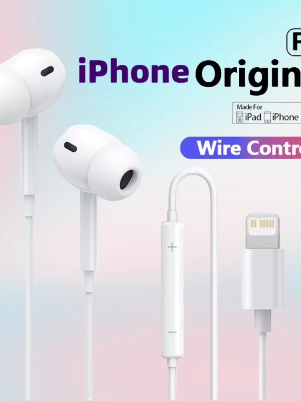 Fones de ouvido intra-auriculares com fio para iPhone 14, 13, 12, 11 Pro Max, Mini, 8, 7, 6s Plus, X, XS, XR, SE