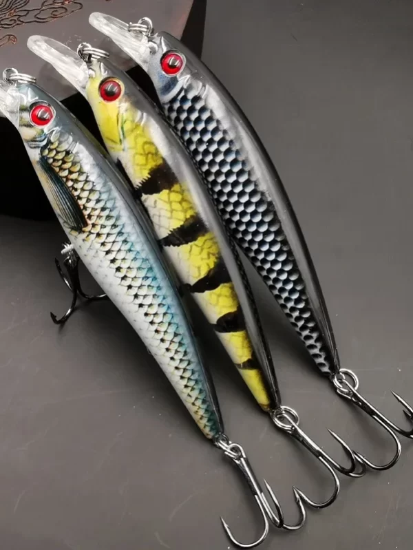 Impressão colorida afundando Minnow Fishing Lure, isca artificial, equipamento de pesca legal, 13g, 1pc, 3pcs - Image 4