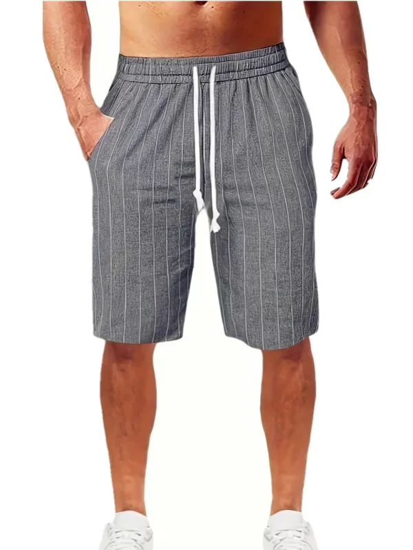 Calção casual de algodão e linho masculino, calção de jogging esportivo, calça curta de ginástica, verão, novo, 2022 - Imagem 2