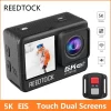 Waterproof Touch LCD Remote Control Action Camera, Sport Video Recorder, Anti-Shake Dual Screen, WiFi, Webcam, 5K, 4K, 60FPS, 24MP, 2.0