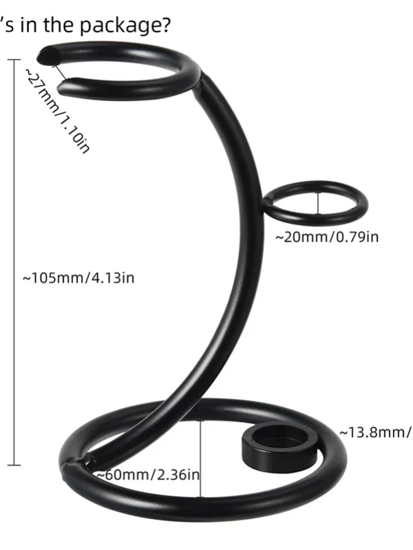 Suporte de barbear manual masculino, porta-ferramentas de barbear curvo, porta-escovas, acessórios para barba, 2 em 1, 1 pc