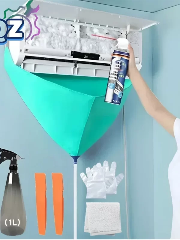 1/6/8pcs Air Conditioning Cleaning Kit Leak-proof Cover Full Set of Air Conditioner Cleaner with Water Pipe Clean Tools