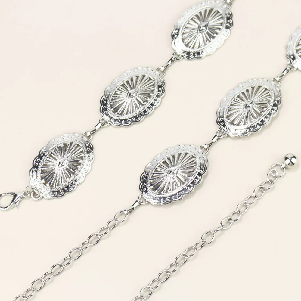 Saia feminina Terno Decoração Cinto, Cintura Cadeia Acessórios, Moda - Image 6
