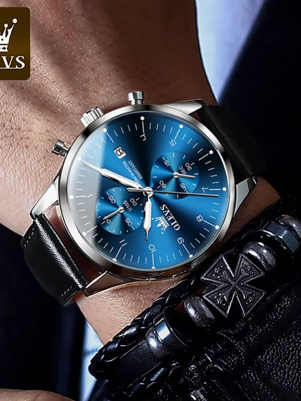 OLEVS Watches for Men Original Brand Quartz Luxury Business Men's Watch Waterproof Luminous Date Fashion Chronograph Wristwatch - Image 5