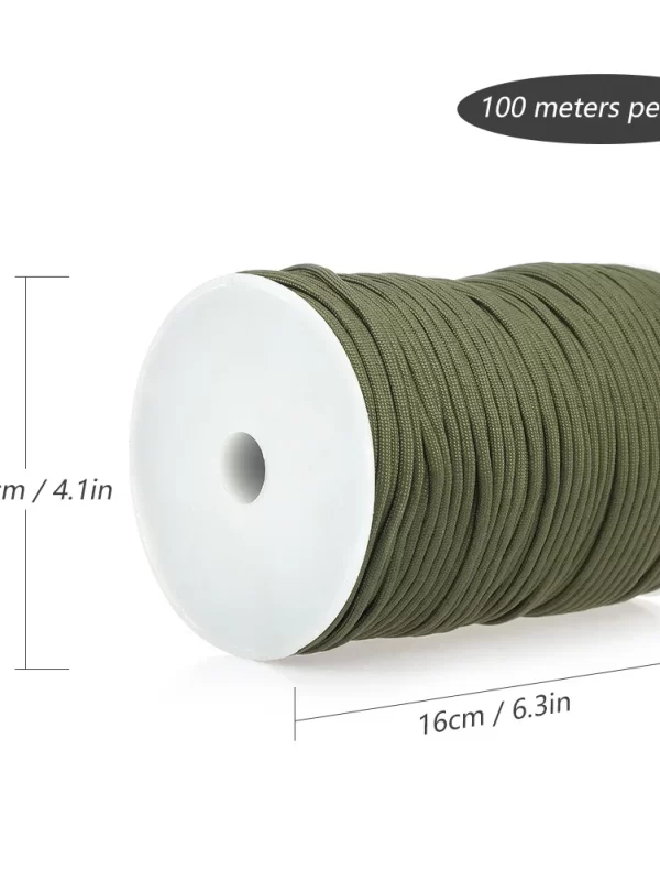 Militar Tactical Parachute Cord, Camping Acessórios, DIY Weaving, Equipamento de sobrevivência ao ar livre, Corda Tent, 650 Paracord, 9 Strand, 4mm - Image 5