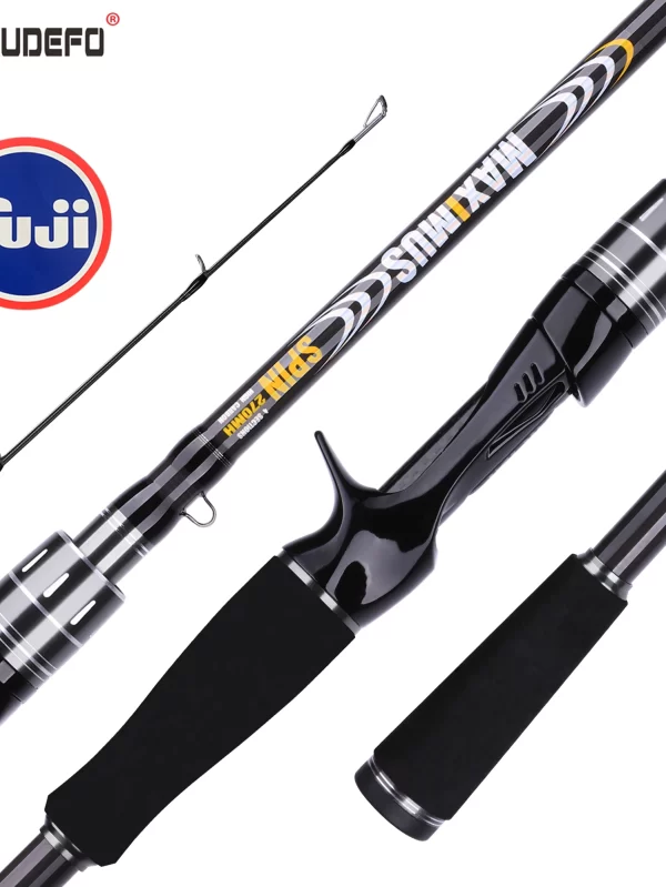BUDEFO-Maximus Lure Vara De Pesca, Carbono Spinning Baitcasting, Guia Fuji, Viagem Lure Rod, 1.8m, 2.1m, 2.4m, 2.7m, 3.0m, 30T, 3-50g, ML, M, MH