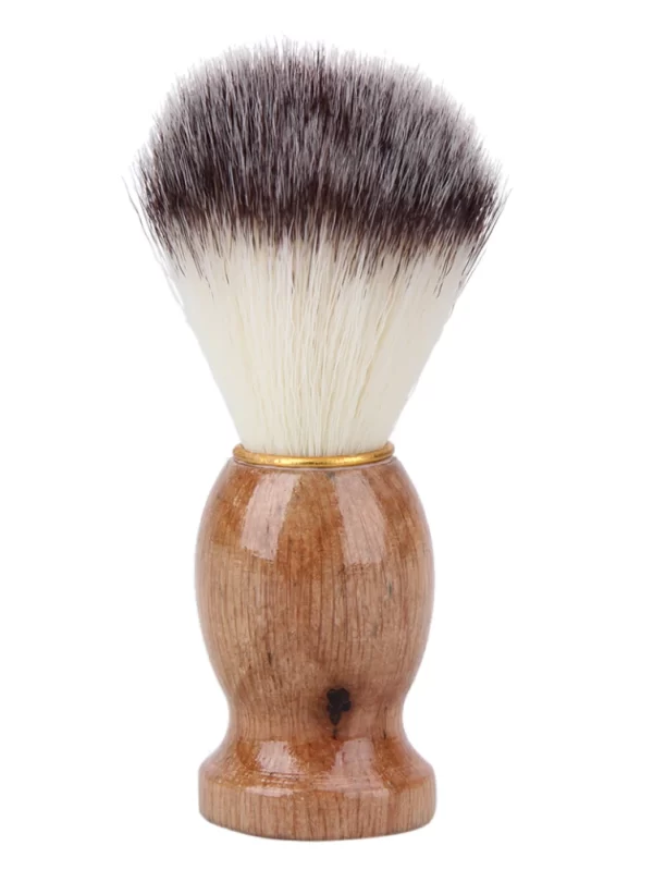 Escova de barbear masculina de texugo, ferramenta de limpeza facial de barba com cabo de madeira - Image 5