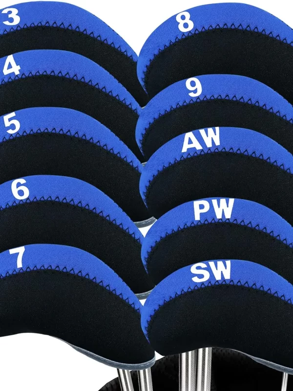 Golf Ferro Cabeça Cobre, Putter Headcover, Headcover Protector, Leve, Durável, Portátil, Ferros Universal Clubes, 10Pcs Set