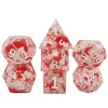 7 pçs/set feito à mão resina coc runner dice conjunto para dungeons & dragons dnd cthulhu jogo de tabuleiro d20 multi-face cor conjunto rpg
