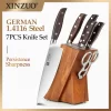 XINZUO Forjado Conjunto De Facas De Cozinha Alemã, Cutelo Afiado, Ferramenta De Tesoura, Santoku, Sharp, Santoku, 1.4116, 7Pcs
