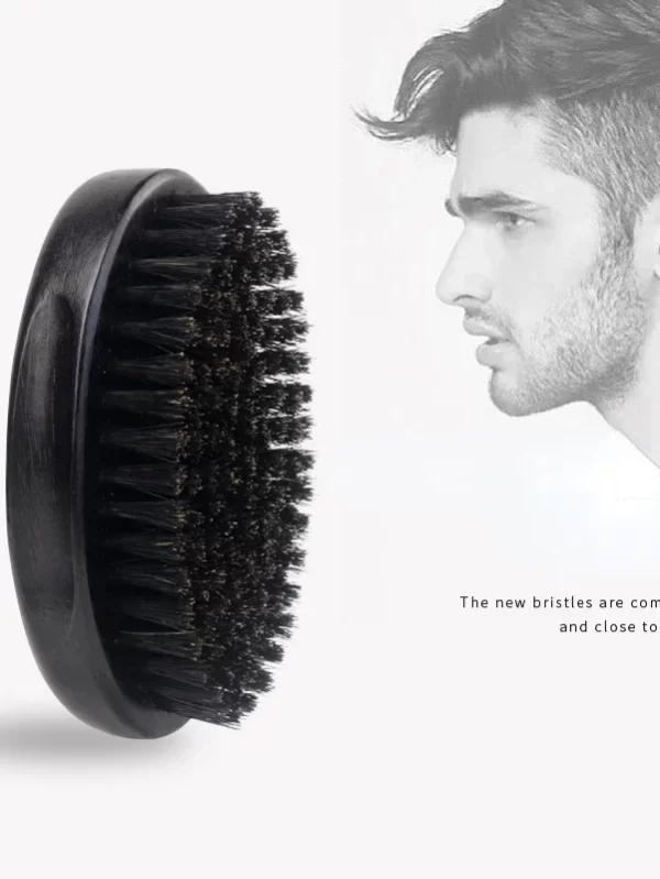 Profissional Soft Javali Cerdas Madeira Barba Escova, Cabeleireiro Shaving Comb, Homens Bigode Comb Kit com Saco De Presente - Image 2