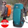 Grande Capacidade Outdoor Camping Mochila, Escalada Bag, impermeável, Montanhismo, Caminhadas, Trekking, Sacos de Desporto, 65L