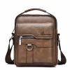 Bolsa Mensageiro Vintage para Homens Bolsas de Ombro de Couro Bolsa Crossbody Bolsa Lateral Masculina para Pequenas Empresas, Marca de Luxo
