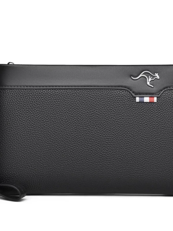 Carteira de luxo para homens, bolsa de couro, bolsa de bolso de moedas, carteiras longas com envelope casual, bolsa para telefone