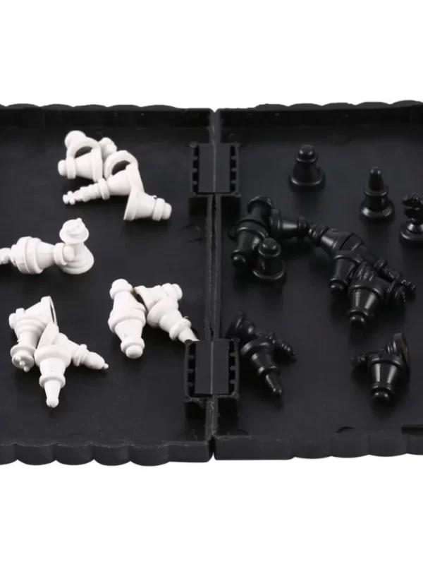 Mini Conjunto De Xadrez Magnético Dobrável Magnético Plástico Tabuleiro Jogo Portátil Kid Toy Portátil Ao Ar Livre - Image 5