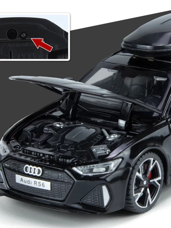 1/32 Audi RS6 Avant Alloy Station Wagon Car Model Diecasts Metal Toy Sports Car Model Simulation Som e Luz Crianças Presentes - Image 3