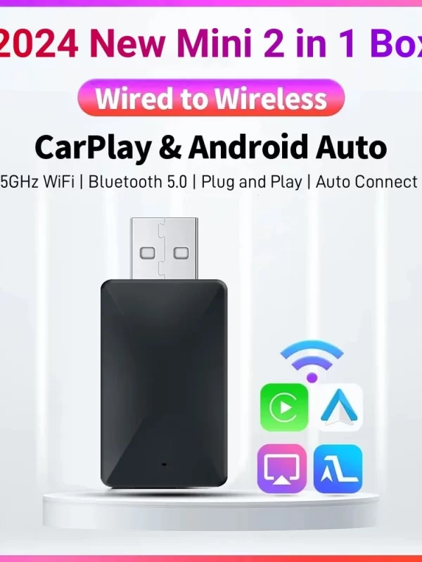 Android Auto Wireless Adapter Newest Mini Body Smart AI Box Car OEM Wired Android Auto To Wireless USB Dongle for Toyota Volvo