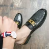 Mocassins meio arrasto masculino, chinelo de couro, respirável, deslizar, sapatos de condução preguiçosos, mocassins casuais, verão, marca de luxo