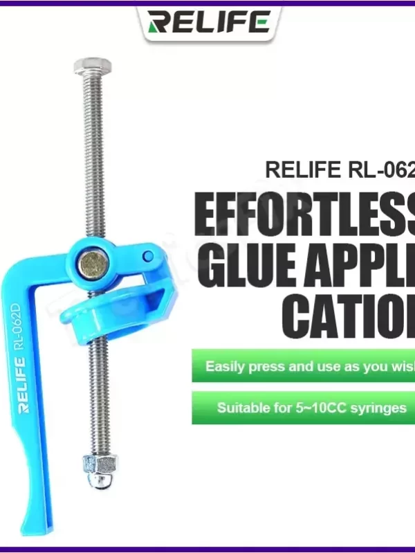 RELIFE RL-062D Manual Glue Gun Solder Paste Booster Welding Oil Needle Barrel Extruder Glue Gun Propulsion Push Rod For 5-10cc