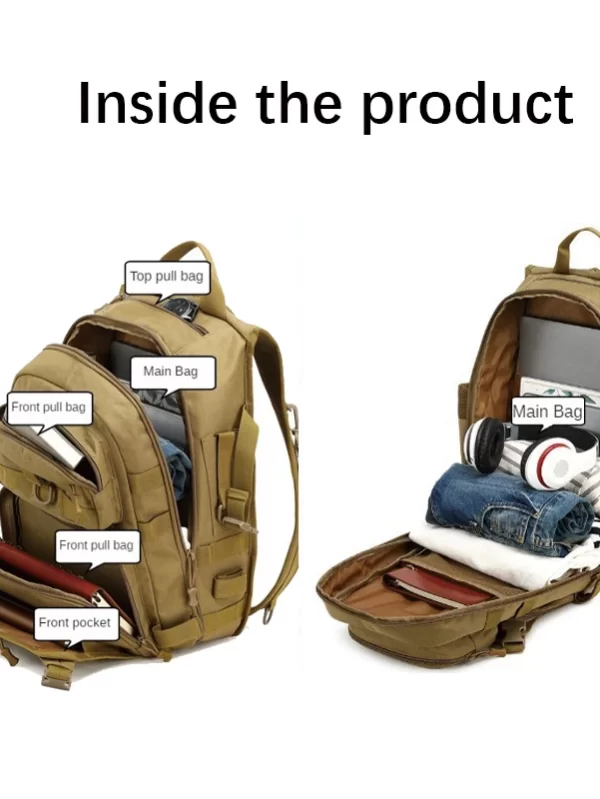 Mochila multifuncional ao ar livre com vários compartimentos, mochila tática de montanhismo, mochila masculina de pesca, 20L - Image 3