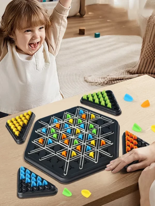 Interactive Battle Game Set para Família, Geometria Chain, Triangle Chess, Puzzle Game, Toy Game Board, Pensamento Lógico, Rubber Band Game, Party - Image 2