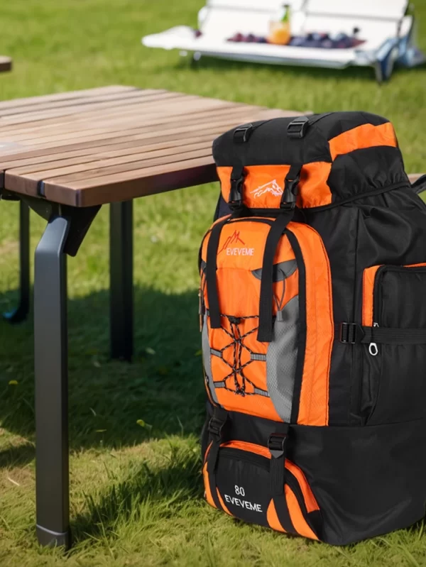 Bolsa de Viagem Grande para Homens e Mulheres Mochila de Acampamento, Caminhadas, Sacos de Escalada do Exército, Bolsa Esportiva de Montanhismo, 80L - Image 4