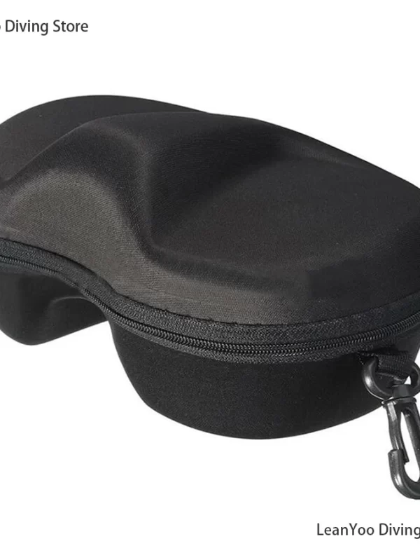 Professional Low Volume Scuba Mask with Camera Holder Mirror Tempered Glass Diving Glasses Pack In Black Zipper Box - Image 6