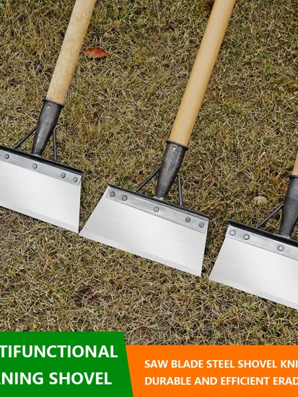 Steel Flat Shovel Multi-Functional Garden Scraper Shovel Rust Resistant Farm Weeding Planting Shovel for Digging in Garden Beds - Image 3