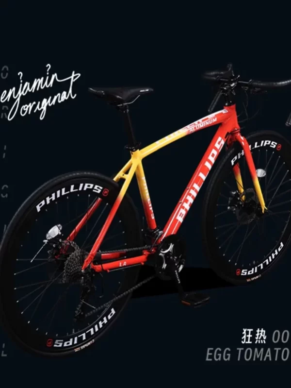 Integrado Brake Bicycle com Dual Disc Shifting, Road Bike, Corrida de Alumínio, Cidade Commuter, 60mm Altura Rim, 700C - Image 3