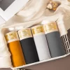 Cuecas boxer de cintura elástica masculinas, roupa interior de algodão macia e respirável, bolsa de grande capacidade
