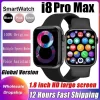 Original I8 Pro Max Series 8 Relógio Inteligente, Phone Call Custom Watch Face, Esporte Impermeável, Mulheres, Homem, Carregamento Sem Fio, Android