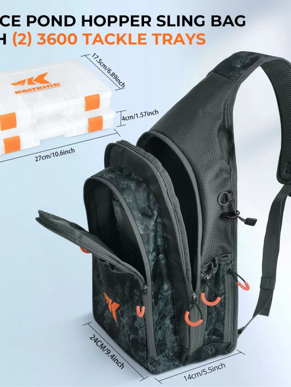 KastKing Pond Hopper Sling Tackle Bag Outdoor Shoulder and Cross for Pond Hopper Hiking Hunting Camping - Image 5