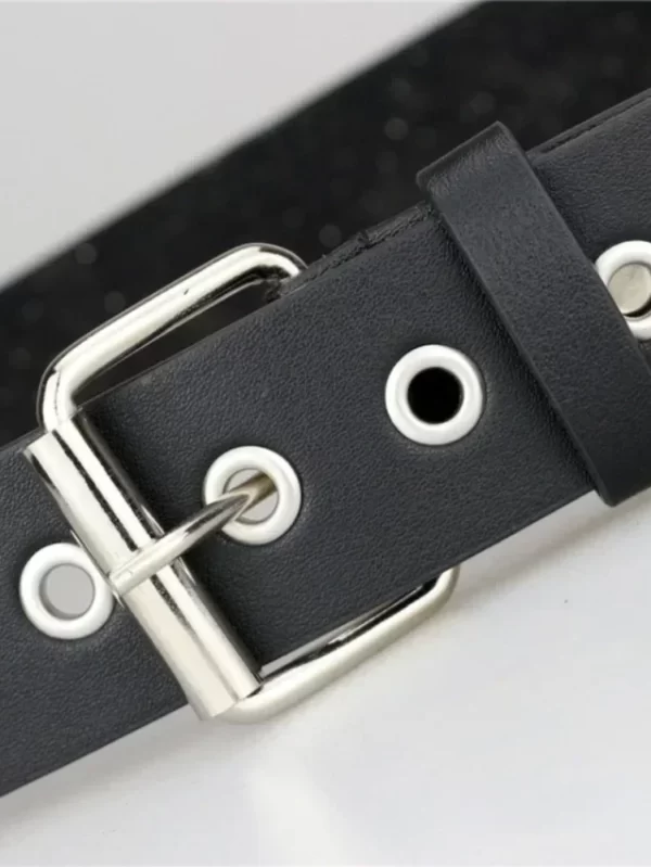 2024 New Square Bead Rivet Belt Metal Pyramid Belt Men and Women Punk Hardware Jeans Belt Y2K Belt Designer Belt Women's Belts - Image 4