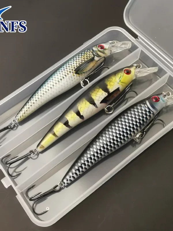 Impressão colorida afundando Minnow Fishing Lure, isca artificial, equipamento de pesca legal, 13g, 1pc, 3pcs