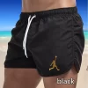 Calções de praia com secagem rápida masculina, moda praia masculina, calção de banho, cuecas, ginásio, calções de corrida, moda praia luxuosa, verão quente, novo, 2022