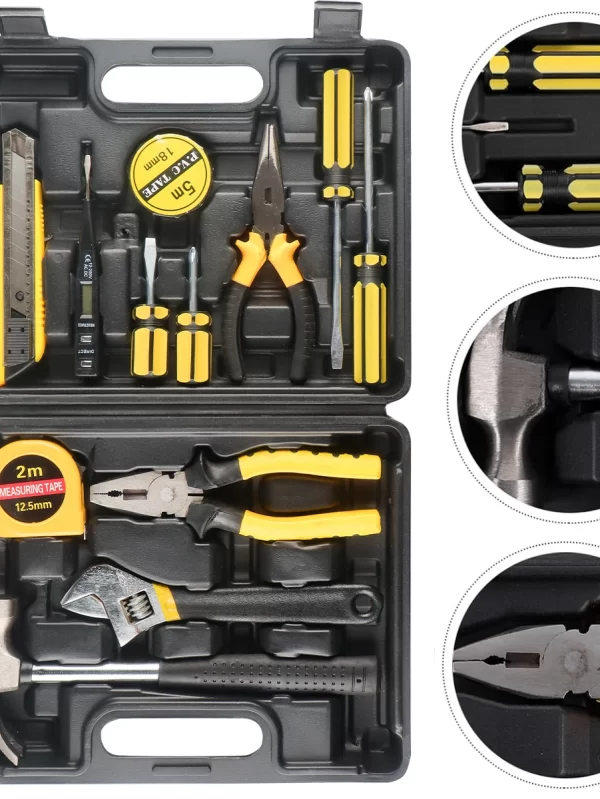8/9/12/13Piece Tools Set General House hold Hand Tool Kit with Plastic Toolbox Storage Case Used to Car repair And home Repair - Image 2