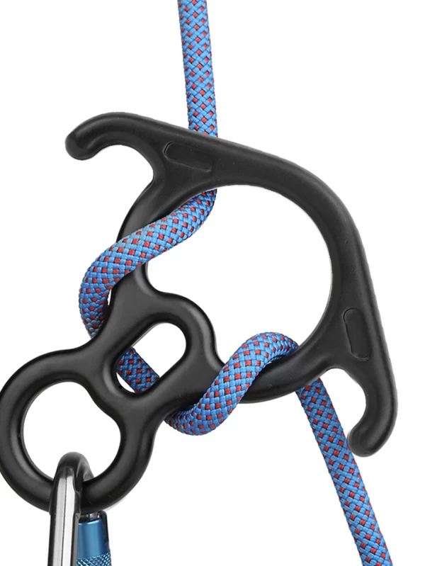 Alumínio Ox Horn Mosquetão, 8-Shaped Anel, Alta Resistência, Descender, Aerial Work, Equipamento de Escalada, 50KN