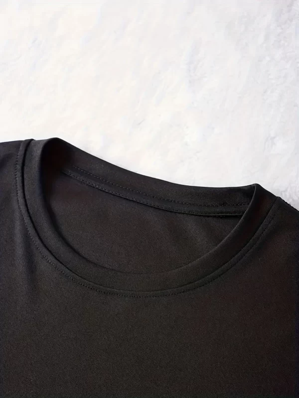 Summer Women's Queen letter print casual slim fit short sleeved round neck T-shirt mini dress - Image 4