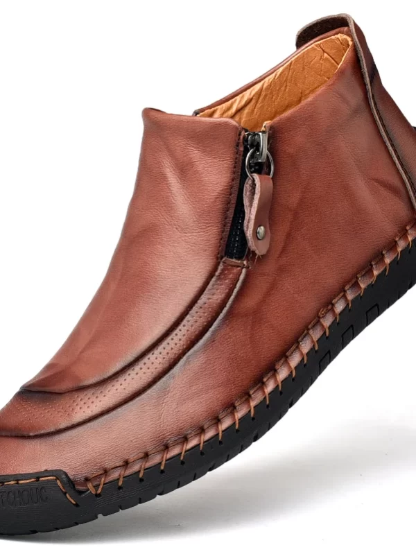 Botas Punk Chelsea masculinas, sapatos clássicos ao ar livre, tênis de couro, casual, couro, tamanho grande 48 - Image 3