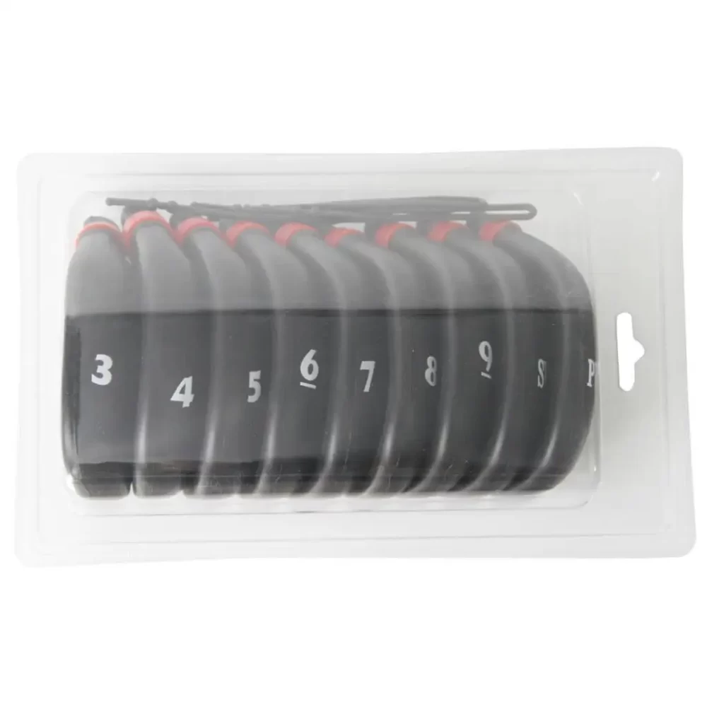 Tampa protetora Sock para Golf Club, Iron Club Acessórios, PVC, 9 Pcs por Set - Image 6
