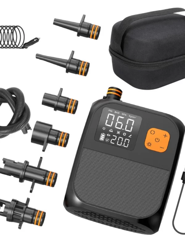 SUP Boat Accessories 25PSl Rechargeable Portable Air Compressor 20000 MAh Air Pump for Surfing Kite Mattress Tent