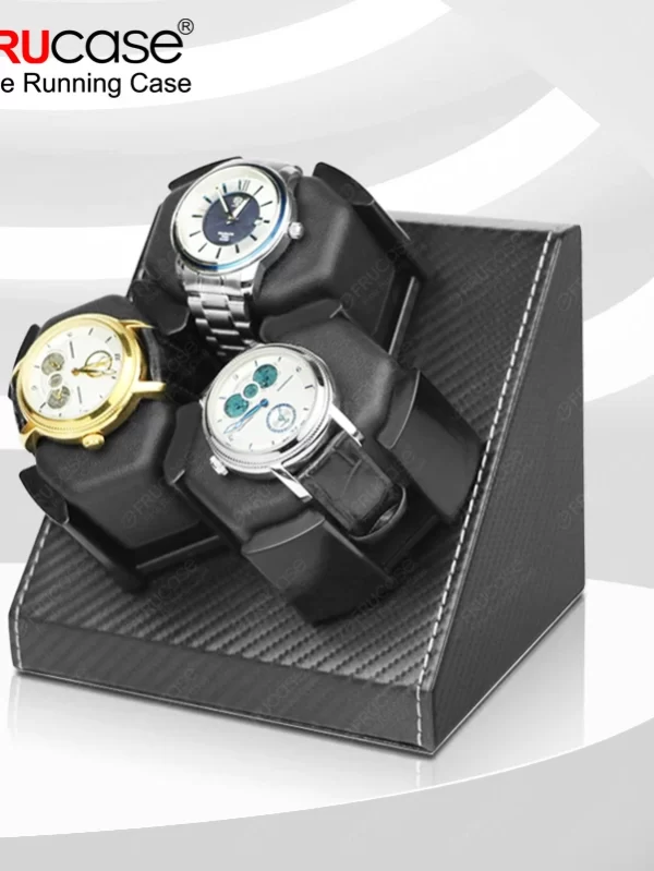 FRUCASE PU Watch Winder for automatic watches automatic winder 3 watches