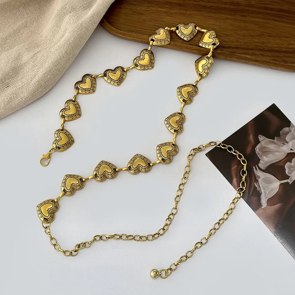 Cadeia de cintura esculpida feminino, Boho Retro Metal - Imagem 5