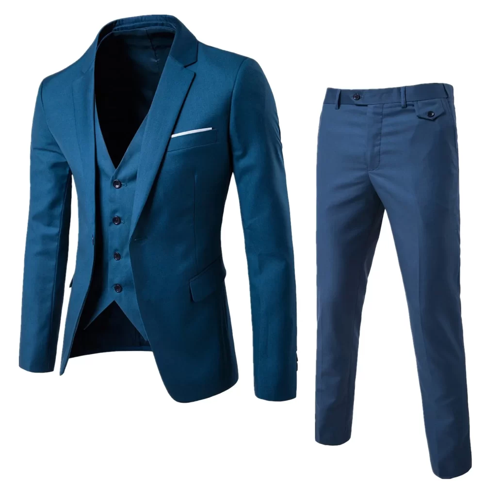 Men’s Suit Slim 3 Piece Suit Business Wedding Party Jacket Vest & Pants Coat European American Style Social Dress Shirts Pants - Image 5