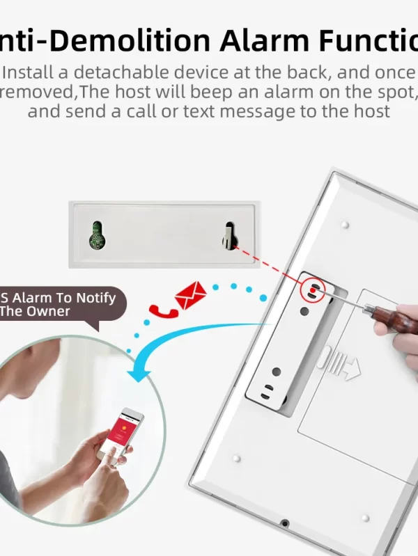 PG-107 Tuya Wireless WIFI GSM Home Burglar Alarm System IP Camera PIR Motion Sensor Door Sensor Security Alarm Kit APP Control - Image 5