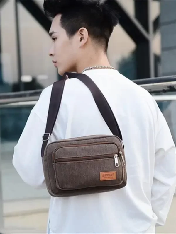Bolsa de ombro pequena para homens, sacola casual de viagem, bolsa mensageiro de luxo, bolsa de alta qualidade, moda - Image 3