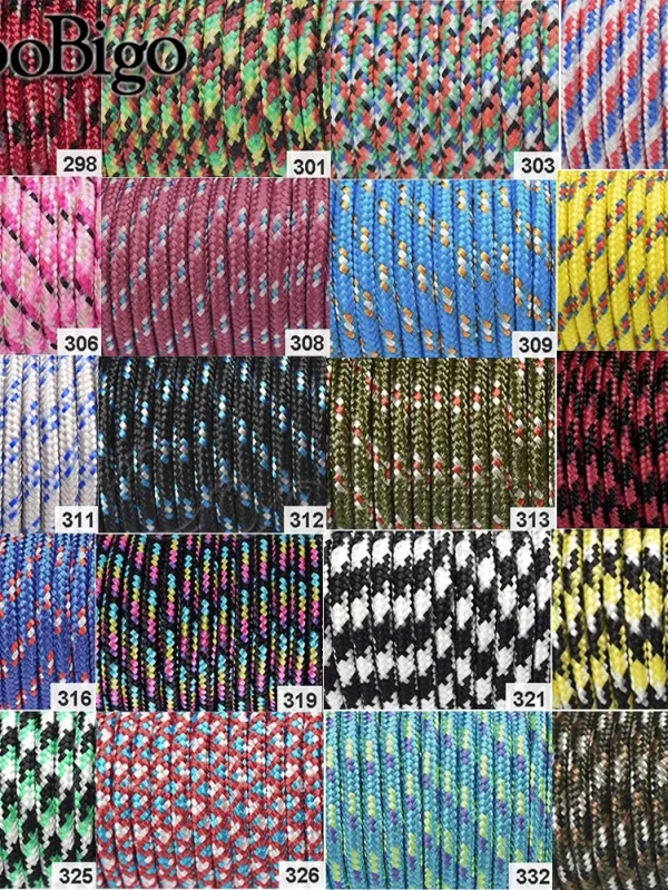 3mm paracord 350 cabo de pára-quedas caminhadas ao ar livre acampamento sobrevivência pulseira corda coleira cão acessórios um núcleo 100/328ft - Imagem 2