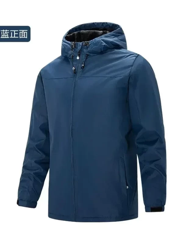 Autumn Winter Men's Thin Hooded Windbreaker Coat Windproof Waterproof Outdoor Jackets Men's Tactical Clothing - Image 5